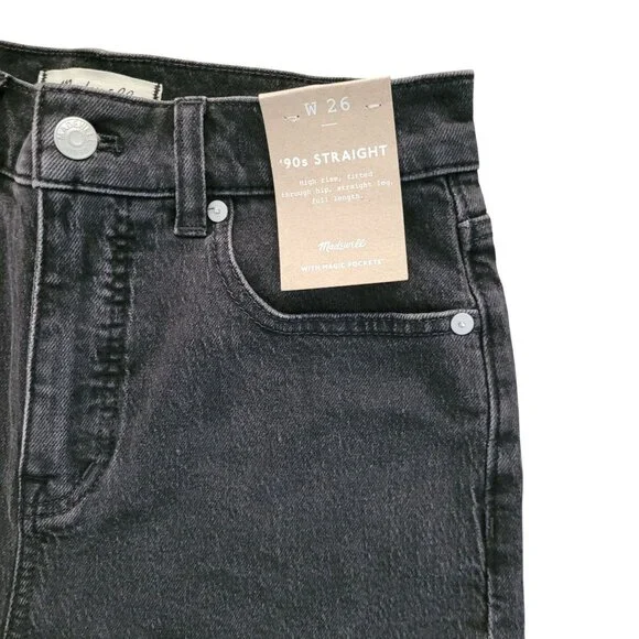 NWT Madewell The 90s Straight Jean Womens 26 Belmere Wash High Rise Denim - Picture 6 of 10